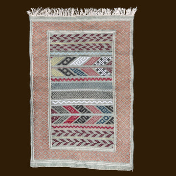 Bohemian Moroccan Rug – Earthy Multicolor Patterns