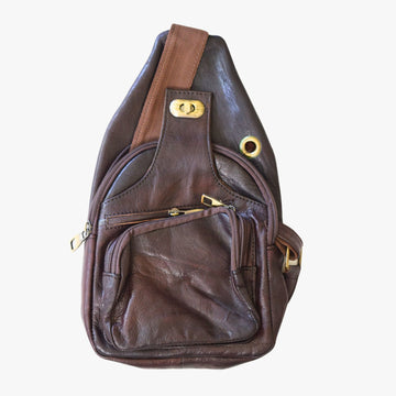 Brown Leather Sling Bag