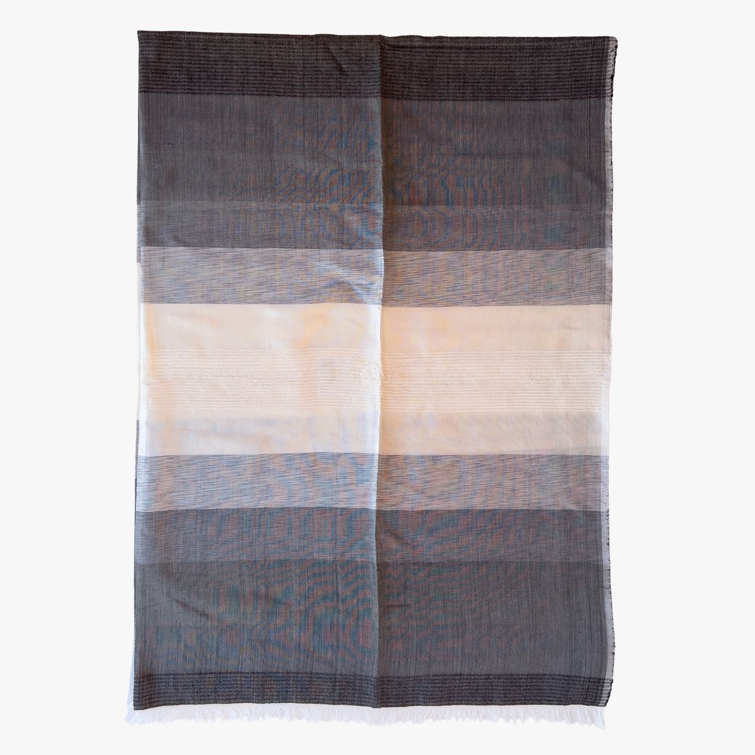 Handwoven Moroccan Throw Blanket with Grey Tones