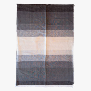 Handwoven Moroccan Throw Blanket with Grey Tones