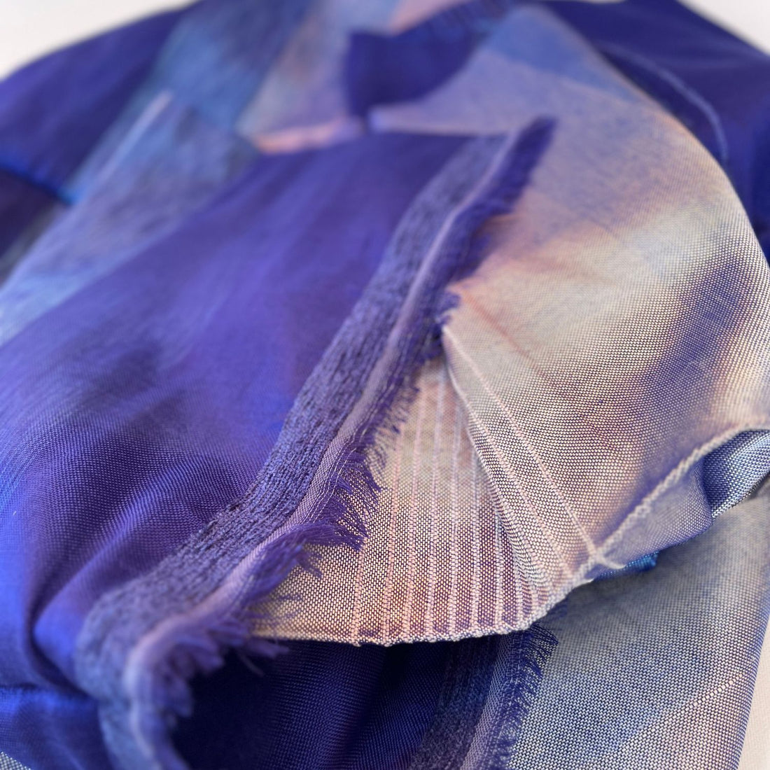 Handwoven Moroccan Throw Blanket with Rich Indigo Tones