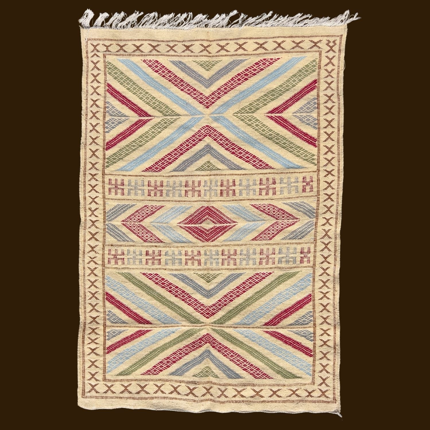 Bohemian Moroccan Rug - Vibrant Geometric Design