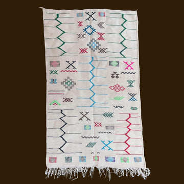Modern Berber Rug – Soft Multi-colored Geometric Patterns