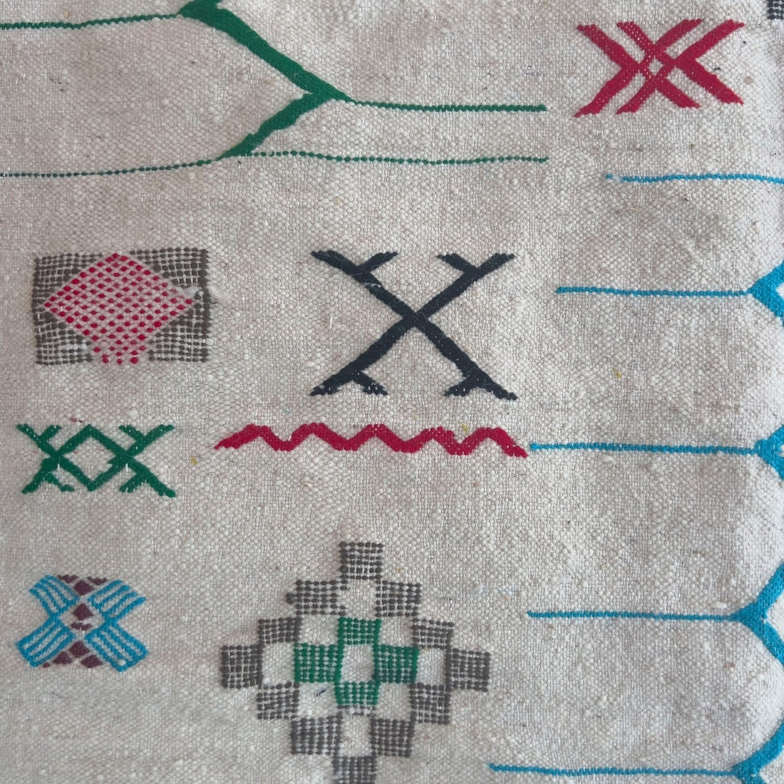 Modern Berber Rug – Soft Multi-colored Geometric Patterns