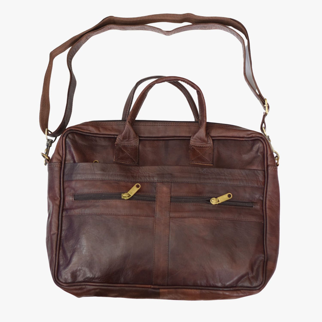 Large Brown Leather Laptop Bag