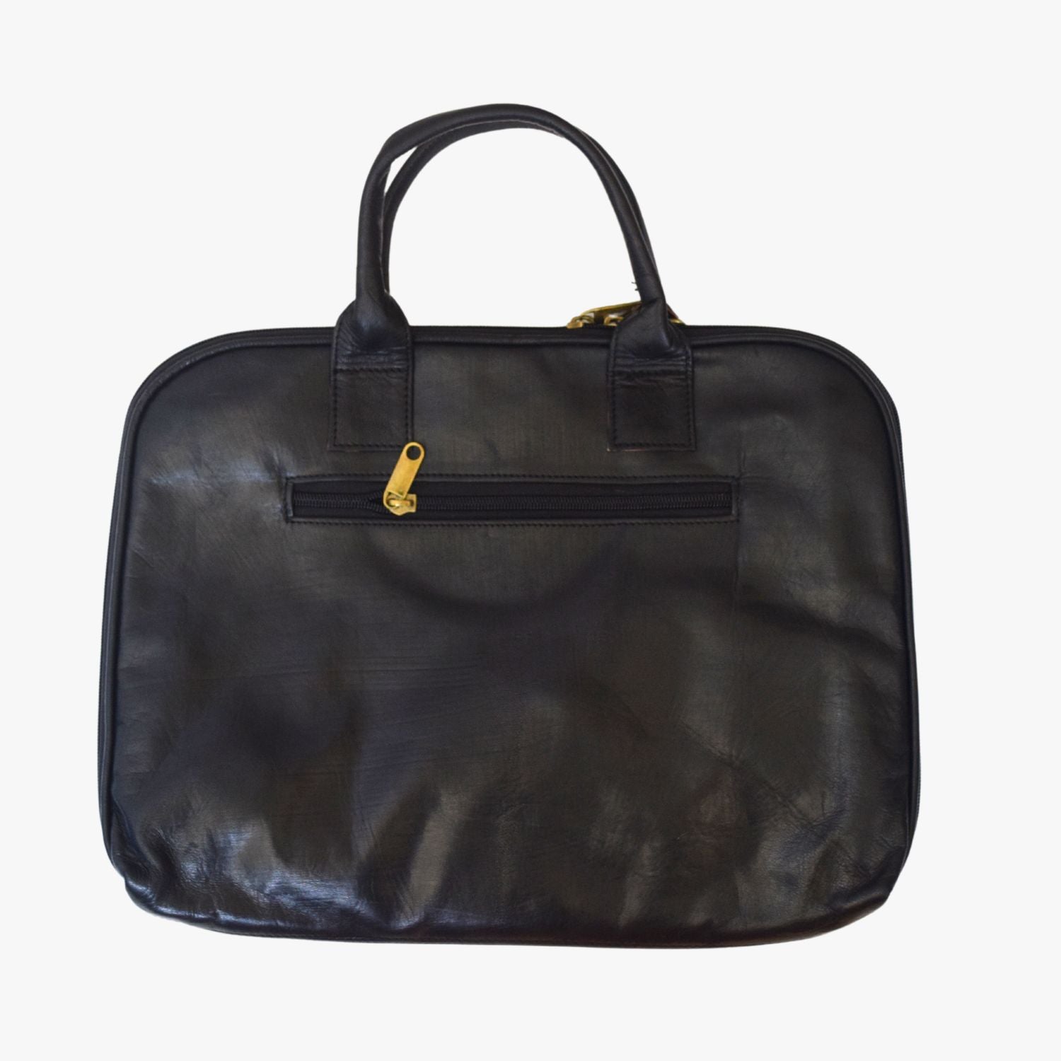 Small Black Leather Laptop Bag