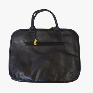 Small Black Leather Laptop Bag