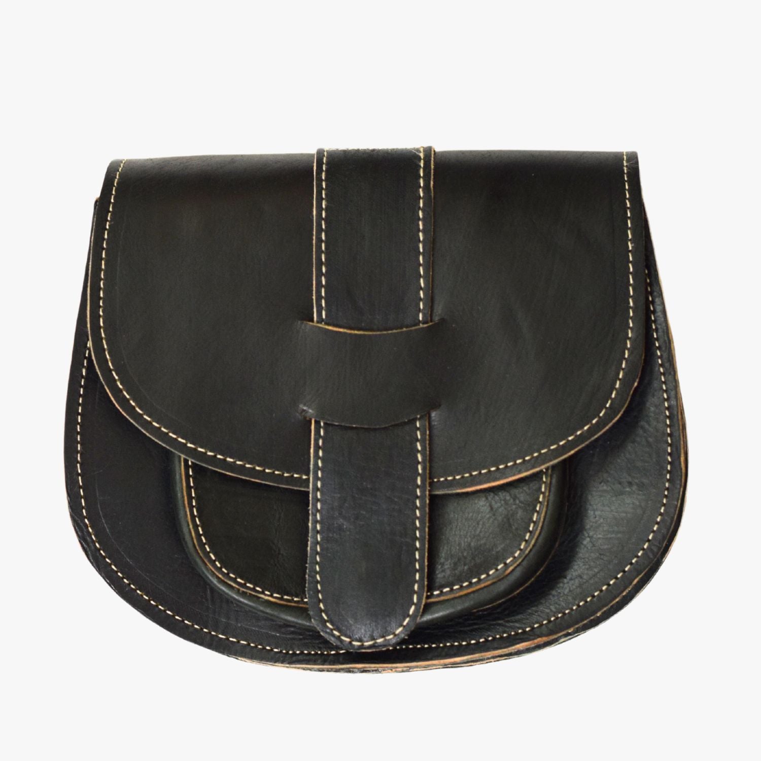 Small Black Leather Satchel