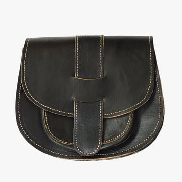 Small Black Leather Satchel