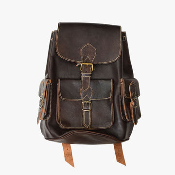 Black Leather Backpack