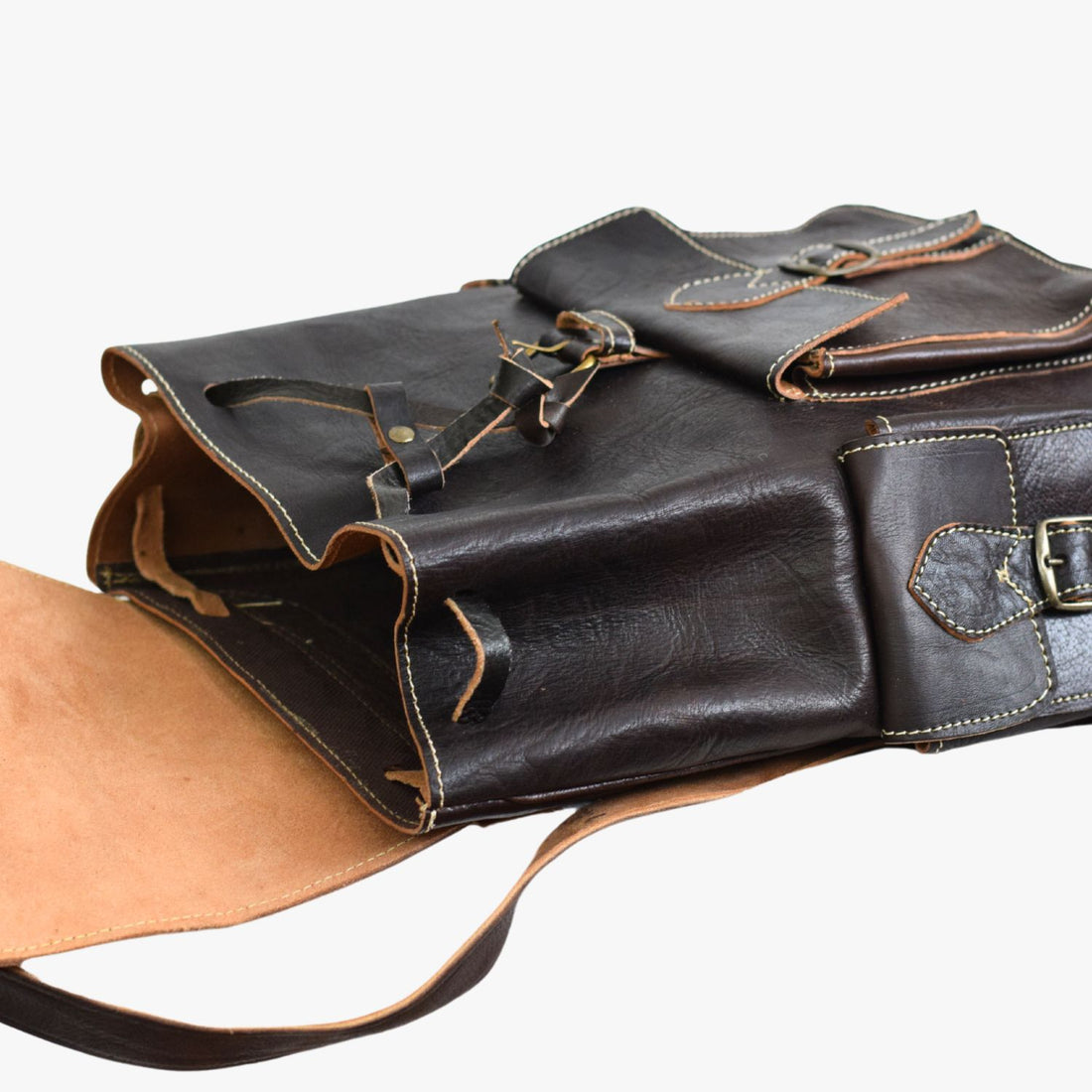 Black Leather Backpack