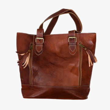 Women's Brown Leather Tote Bag